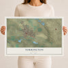 Map of Torrington, Wyoming, 12 x 18 inch unframed archival matte print