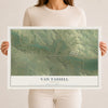 Map of Van Tassell, Wyoming, 12 x 18 inch unframed archival matte print