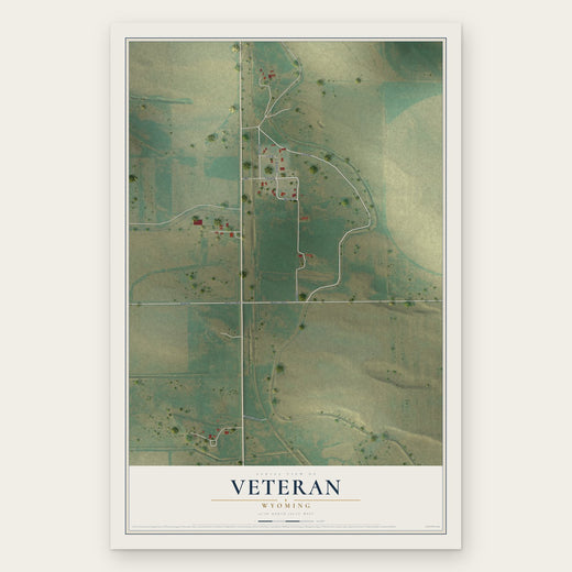 Veteran, Wyoming map print, the full design