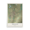 Map of Wheatland, Wyoming, 12 x 18 inch unframed archival matte print