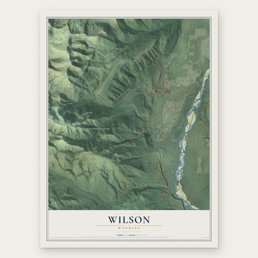 Wilson, Wyoming map print, the full design
