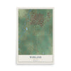Map of Worland, Wyoming, 12 x 18 inch unframed archival matte print