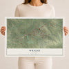 Map of Wright, Wyoming, 12 x 18 inch unframed archival matte print