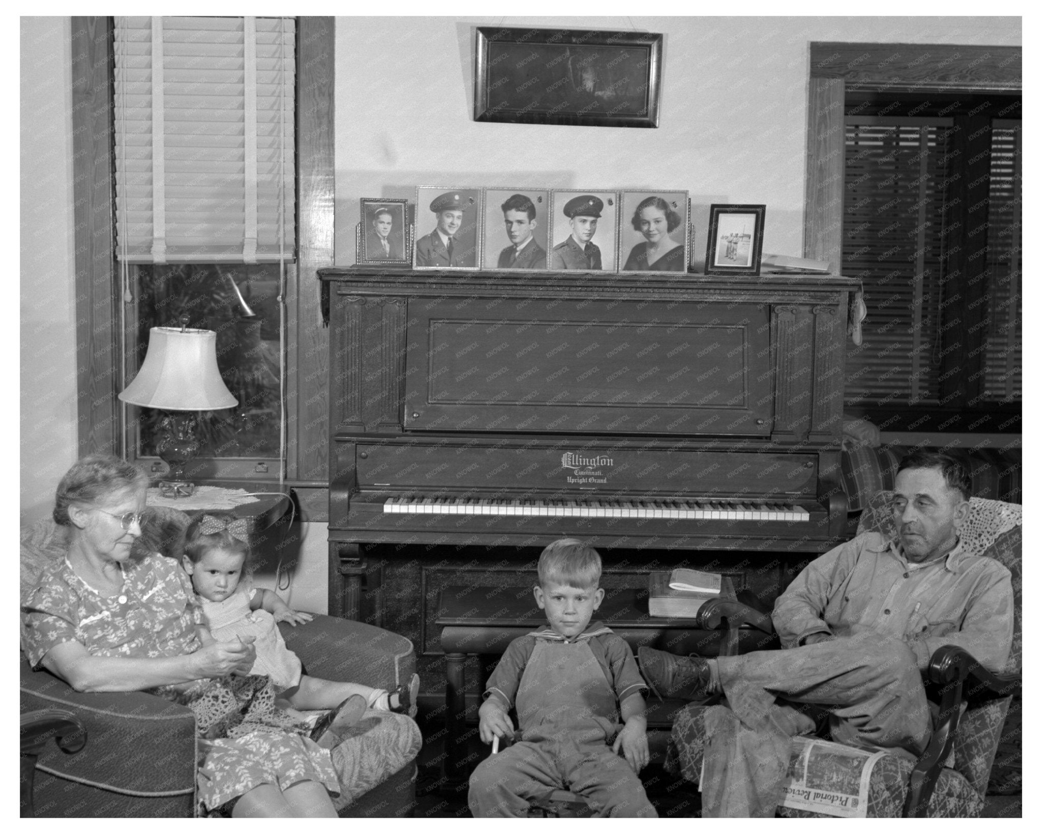 La Roe Family at De Land Pool March 1942 - Available at KNOWOL