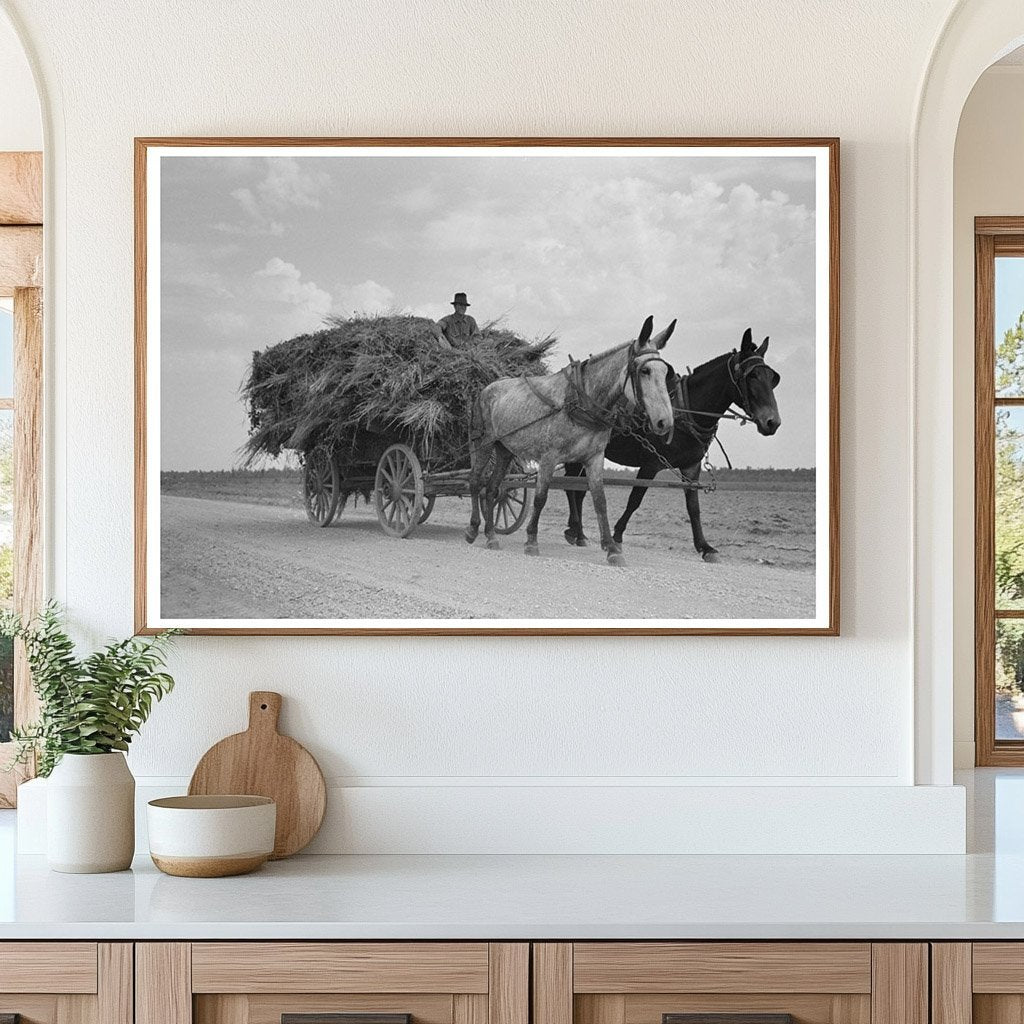 Laborers Moving Soybean Hay in Lake Dick Arkansas 1938 - Available at KNOWOL