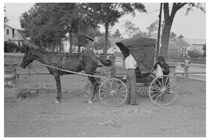 Lafayette Louisiana Groceries in Horse - Drawn Buggy 1938 - Available at KNOWOL