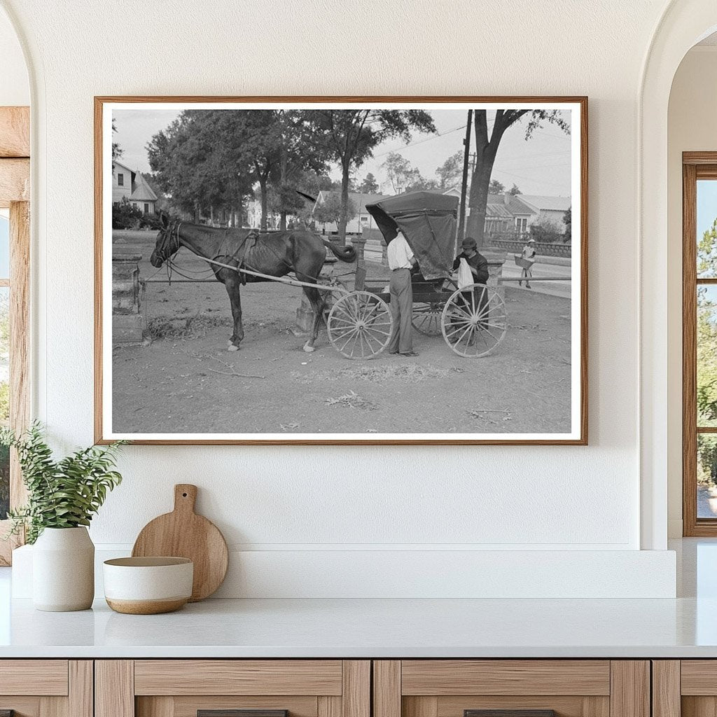 Lafayette Louisiana Groceries in Horse - Drawn Buggy 1938 - Available at KNOWOL