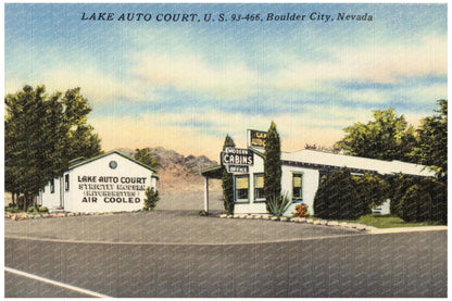 Lake Auto Court Vintage Postcard 1930 - 1945 - Available at KNOWOL