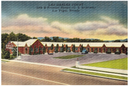 Las Gables Court Postcard 1930 - 1945 - Available at KNOWOL