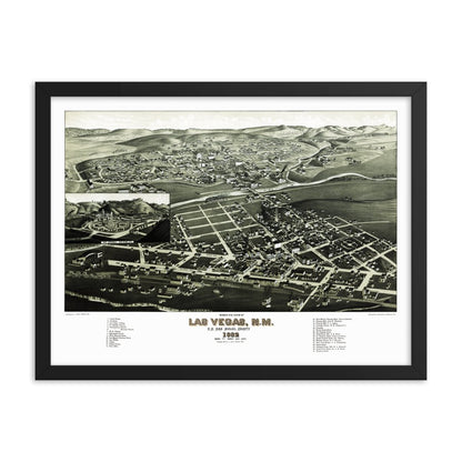 Las Vegas, New Mexico 1882 Framed - Available at KNOWOL