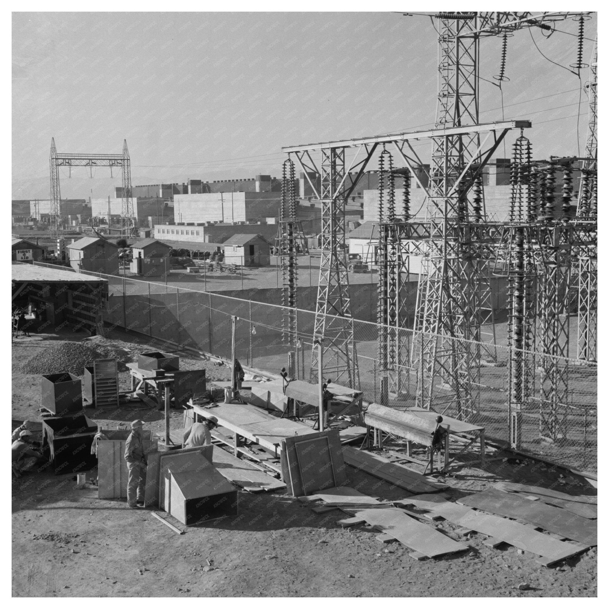 Las Vegas Power Transmission Towers and Transformers 1942 - Available at KNOWOL