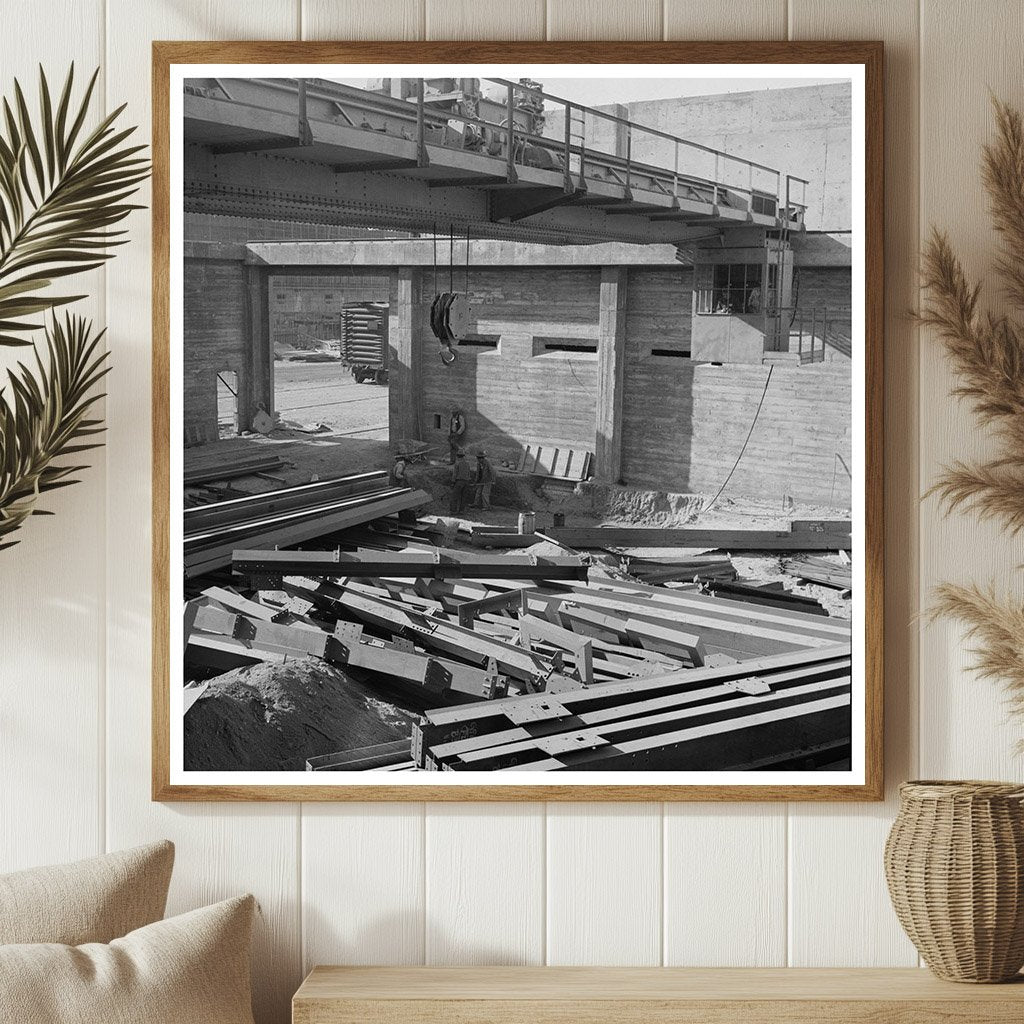 Las Vegas Steel Girders at Basic Magnesium Plant 1943 - Available at KNOWOL