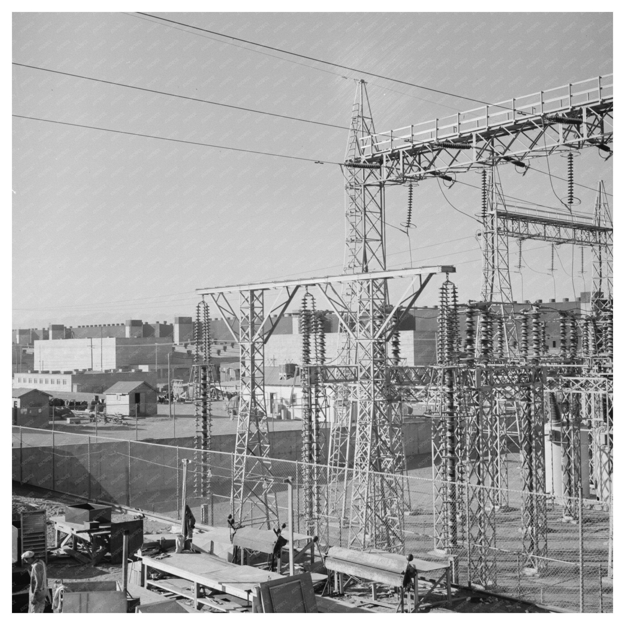 Las Vegas Transmission Towers and Transformers 1945 - Available at KNOWOL