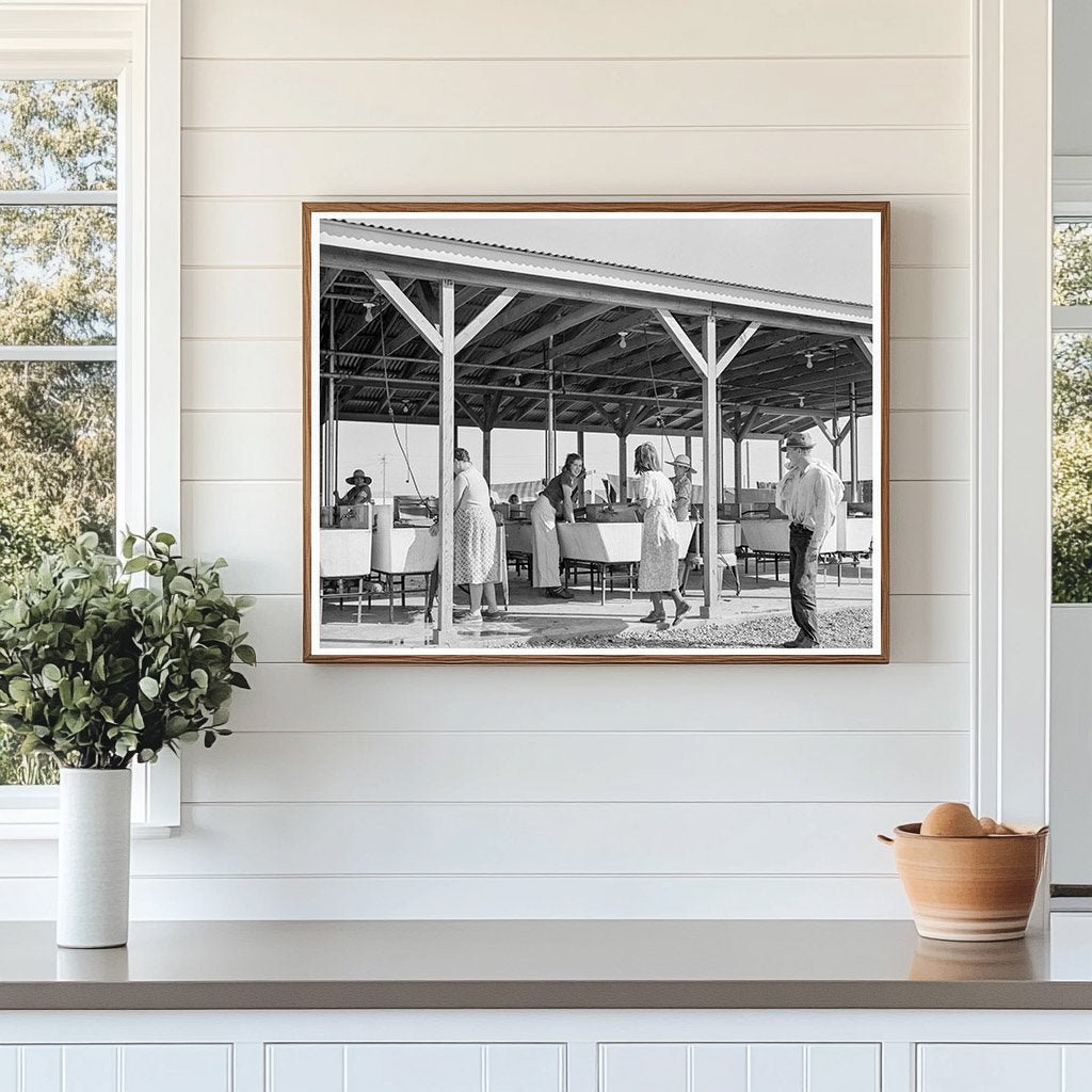 Laundry Facilities for Migrant Workers Westley California 1939 - Available at KNOWOL