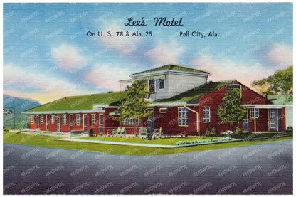 Lees Motel Vintage Postcard 1930 to 1945 - Available at KNOWOL