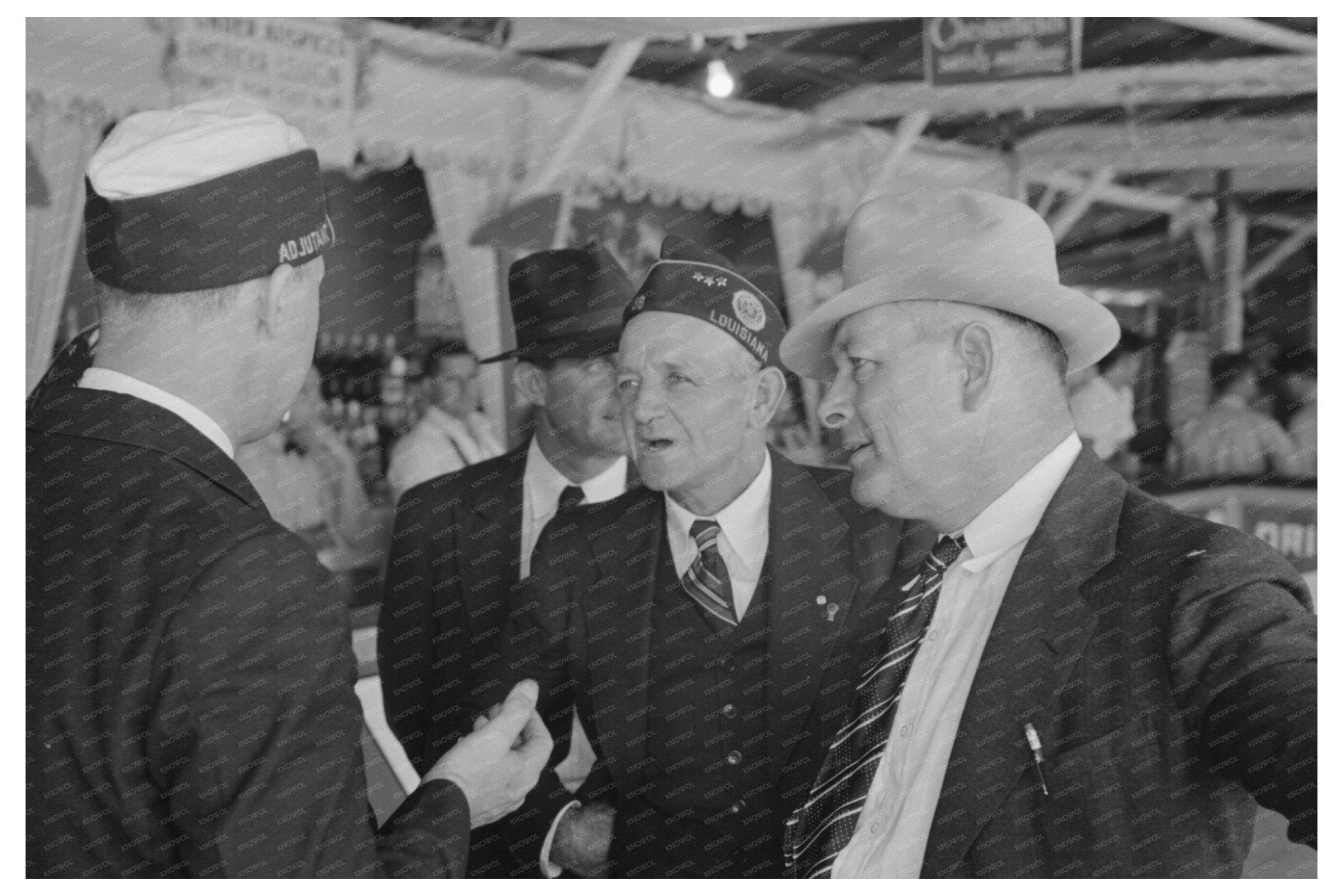 Legionnaires at Donaldsonville State Fair November 1938 - Available at KNOWOL