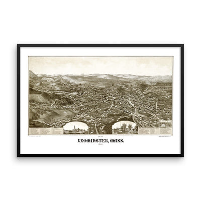 Leominster, MA 1886 Framed - Available at KNOWOL