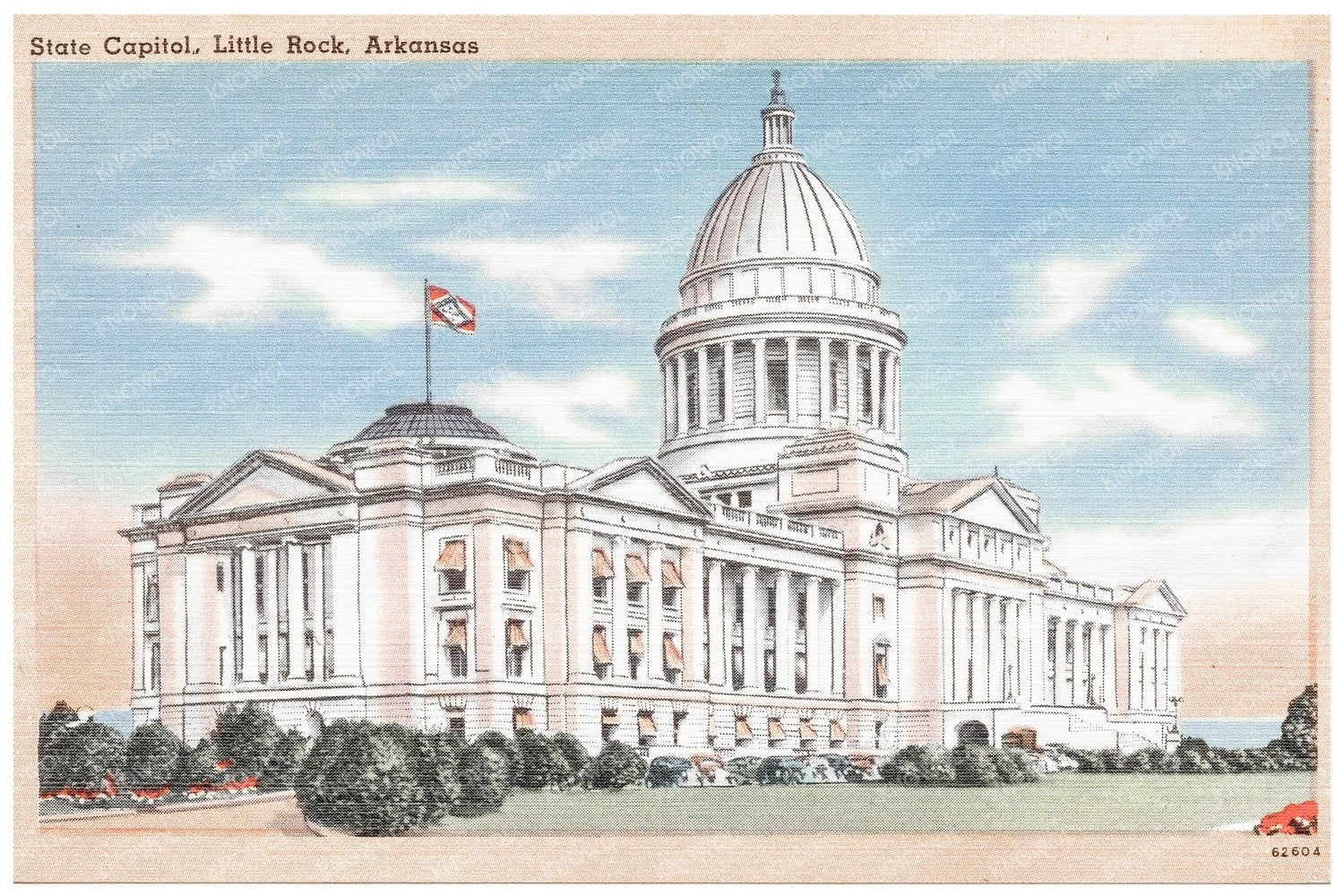 Little Rock Arkansas State Capitol Vintage Postcard 1930 - 1945 - Available at KNOWOL