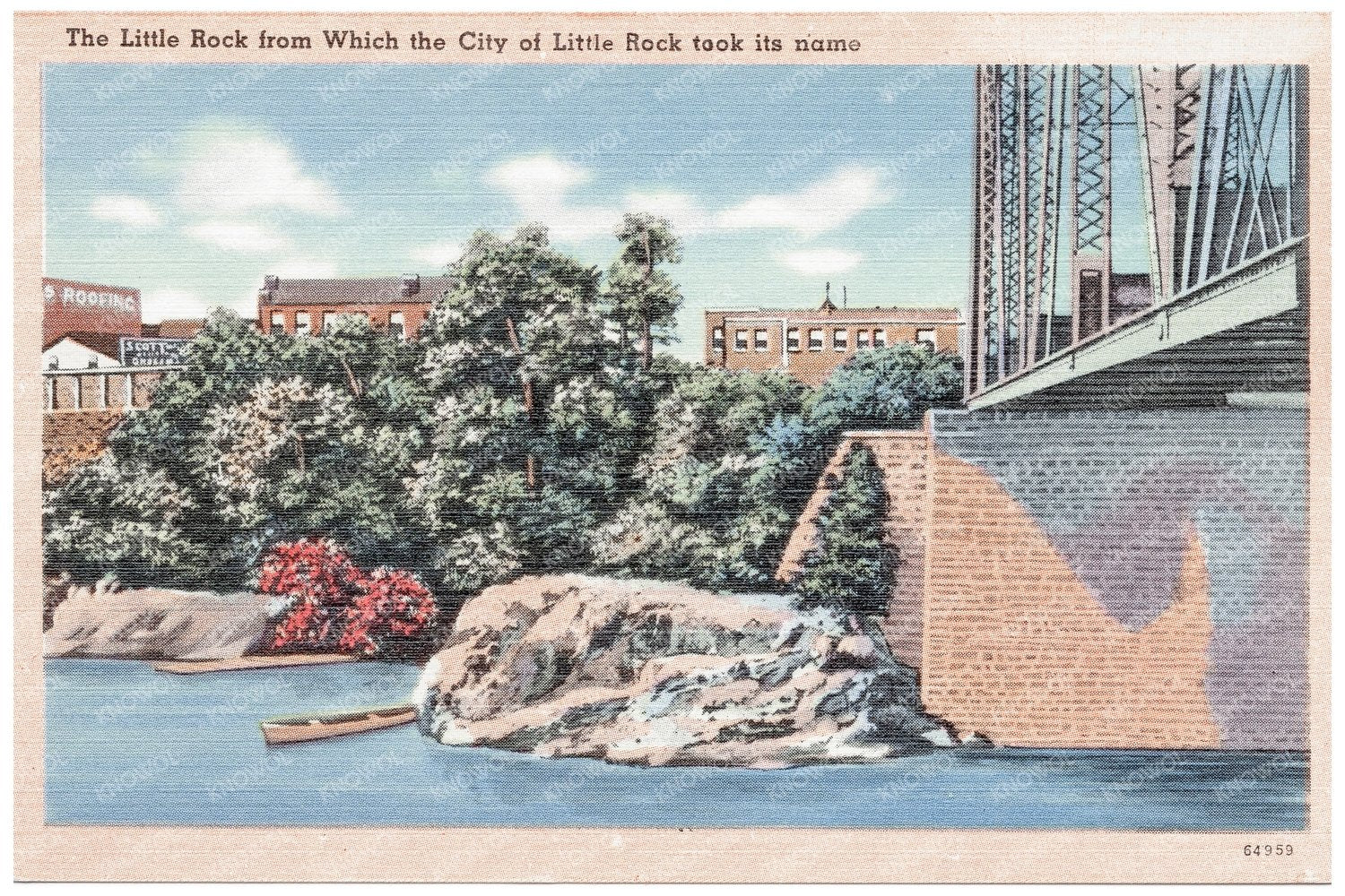 Little Rock Natural Formation Postcard 1930 - 1945 - Available at KNOWOL