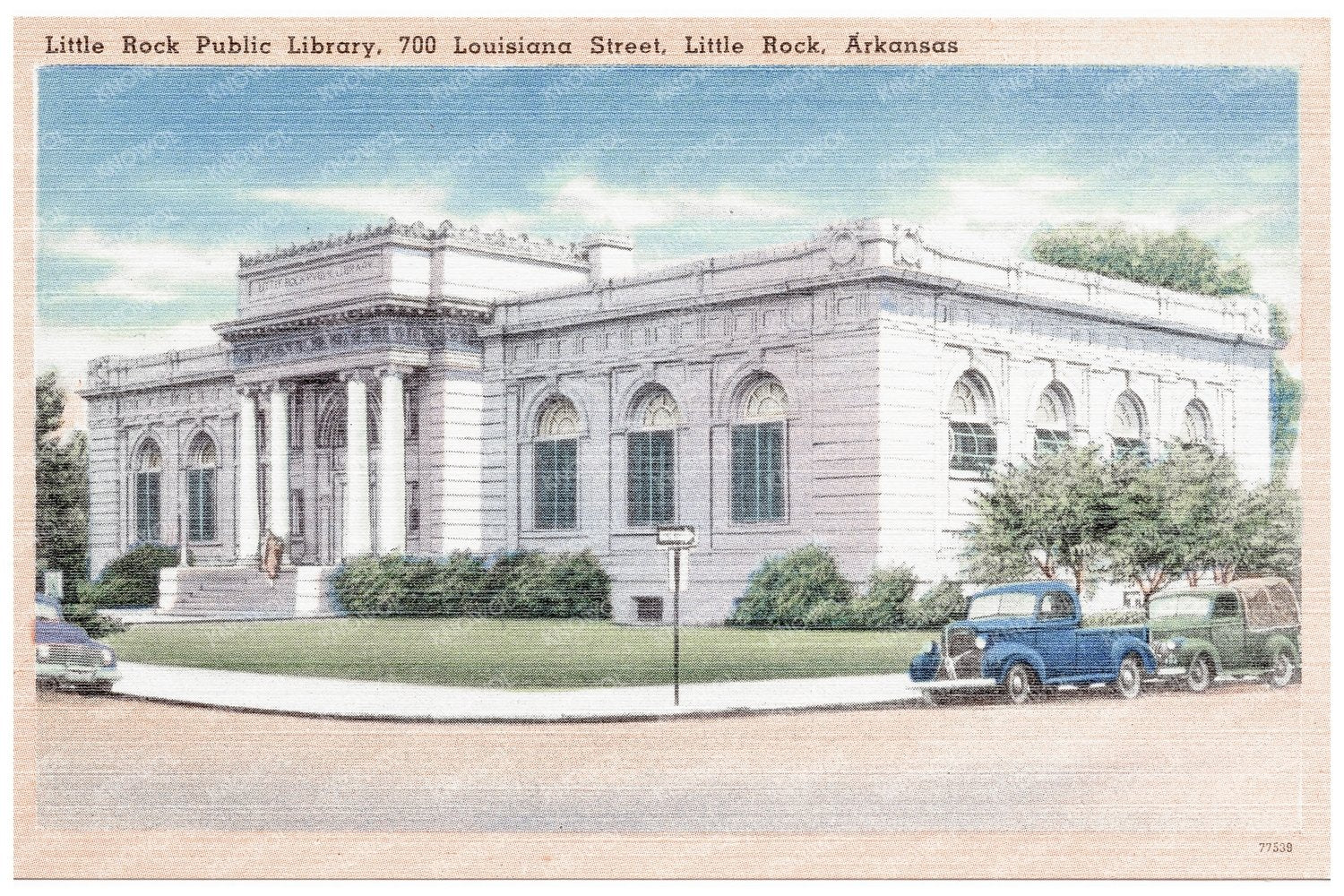 Little Rock Public Library Postcard 1930 - 1945 - Available at KNOWOL