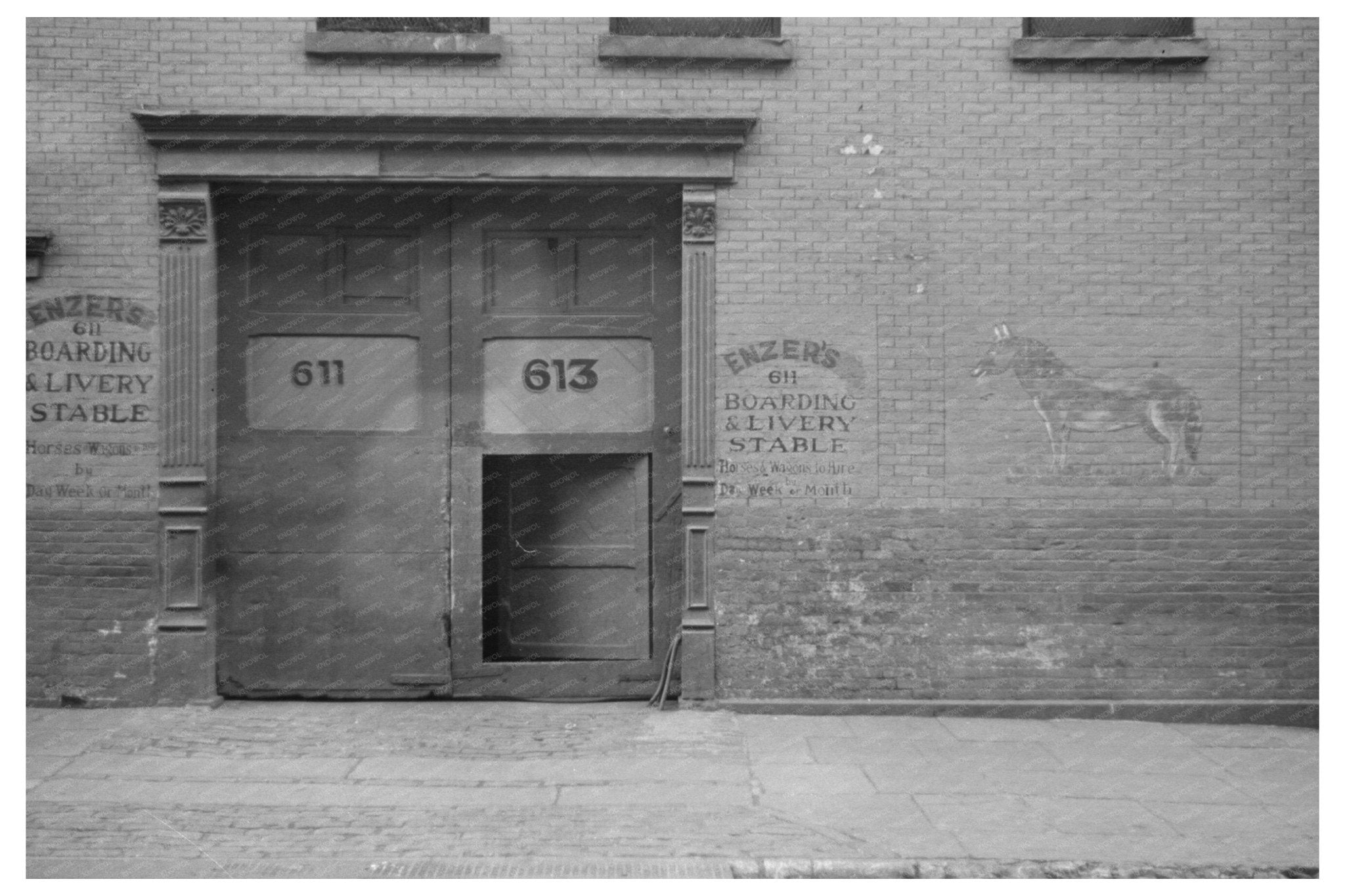 Livery Stable East Side New York January 1938 - Available at KNOWOL