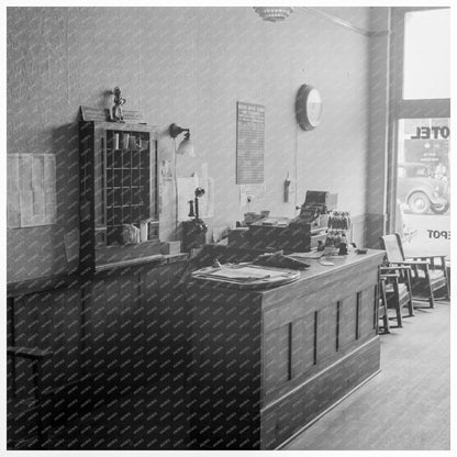 Lobby of Only Hotel in West Carlton Oregon 1939 - Available at KNOWOL