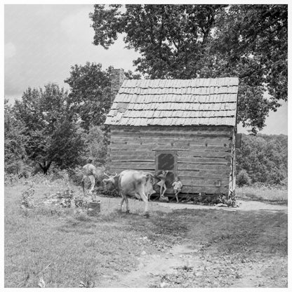 Log Home of Non - Farm Family in Orange County 1939 - Available at KNOWOL