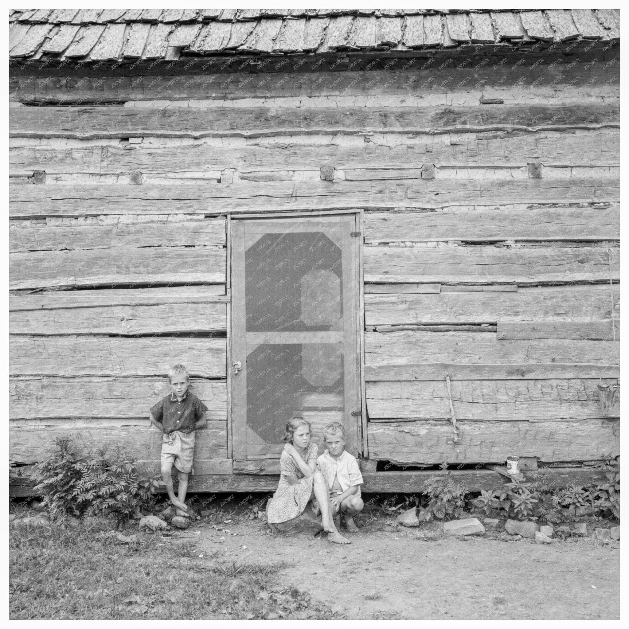 Log Home of Non - Farm Family Orange County 1939 - Available at KNOWOL