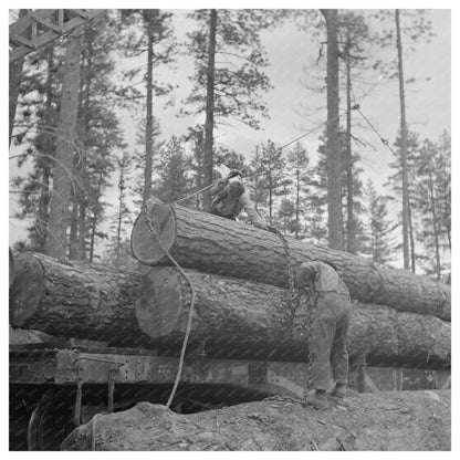 Log Loading Operations in Grant County Oregon 1942 - Available at KNOWOL