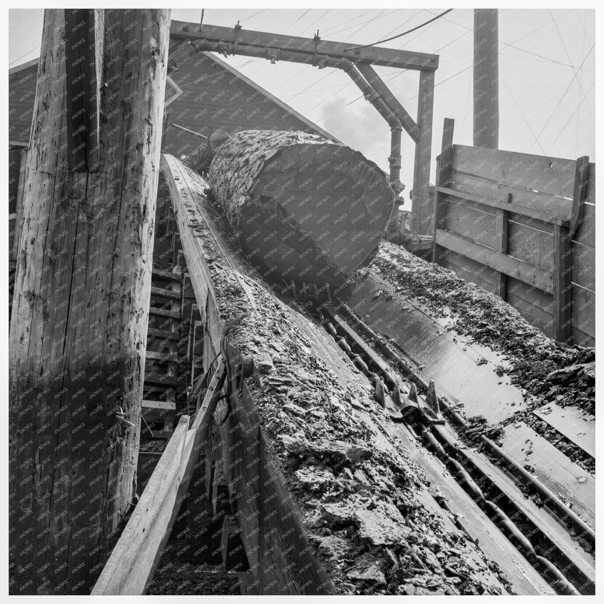 Logs Entering Pelican Bay Lumber Mill August 1939 - Available at KNOWOL