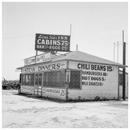 Lone Star Inn Roadside Establishment California 1939 - Available at KNOWOL