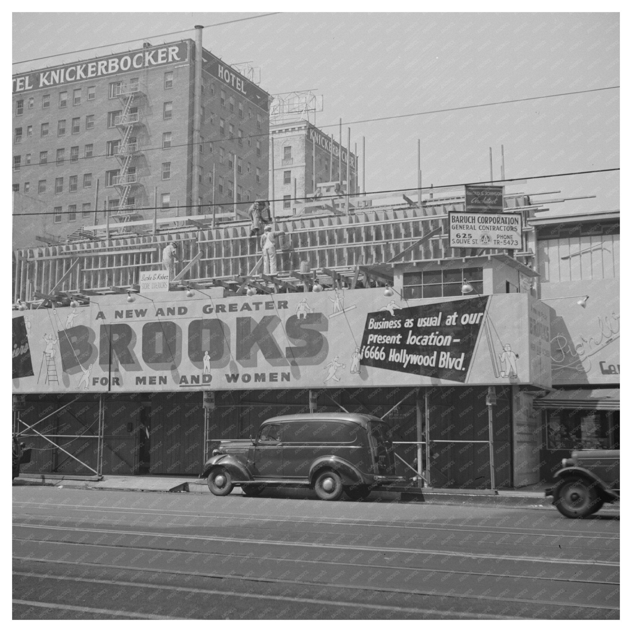 Los Angeles Street Scene April 1942 Urban Life Photo - Available at KNOWOL