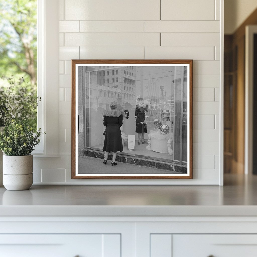 Los Angeles Street Scene April 1942 Window Shopping - Available at KNOWOL