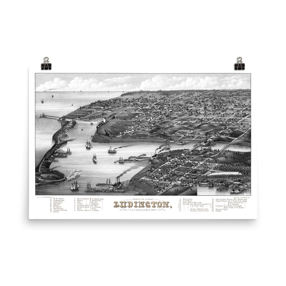 Ludington, MI 1880 - Available at KNOWOL