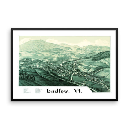 Ludlow, VT 1885 Framed - Available at KNOWOL