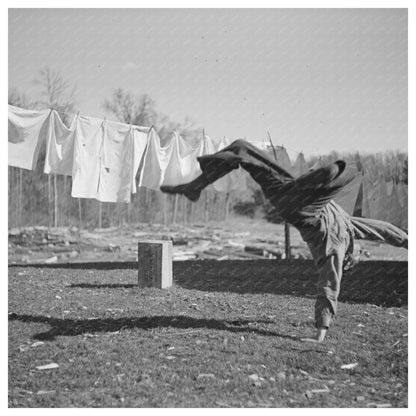 Lumberjack Handspring Vintage Photo June 1937 Minnesota - Available at KNOWOL