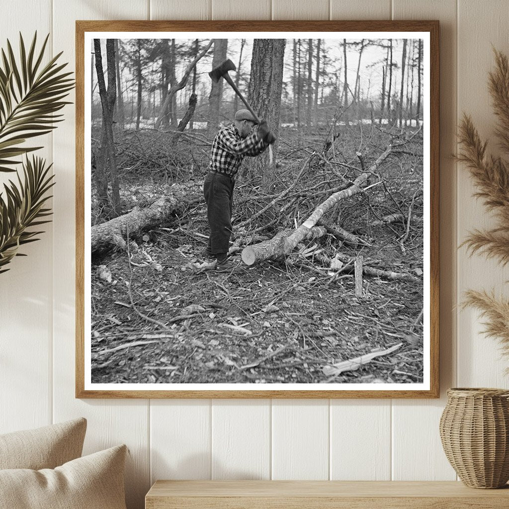 Lumberjack in Forest County Wisconsin April 1937 - Available at KNOWOL