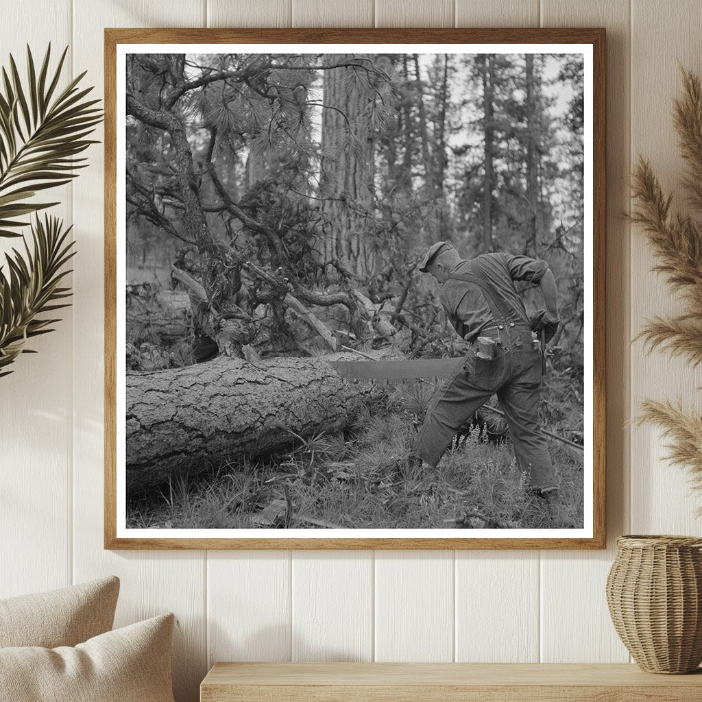 Lumberjack in Grant County Oregon July 1942 - Available at KNOWOL