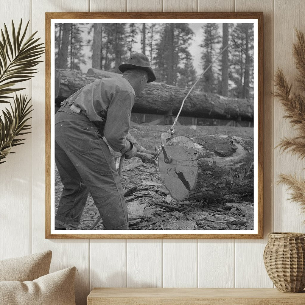 Lumberjack in Malheur National Forest Oregon 1942 - Available at KNOWOL