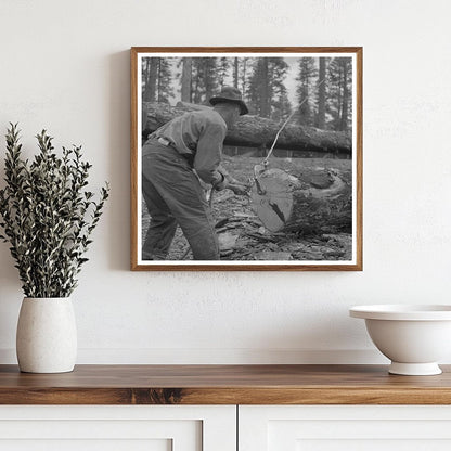 Lumberjack in Malheur National Forest Oregon 1942 - Available at KNOWOL