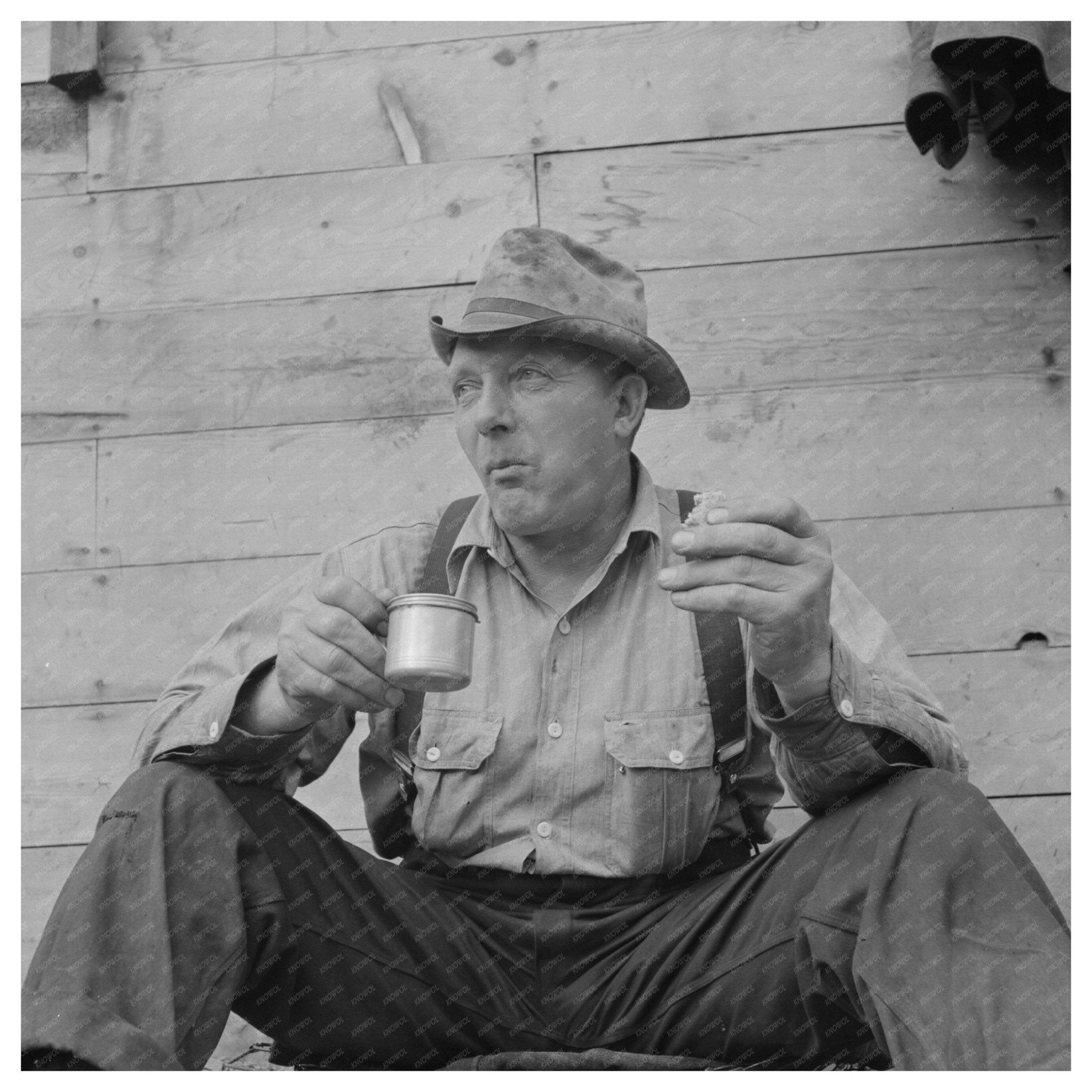 Lumberjack in Malheur National Forest Oregon July 1942 - Available at KNOWOL