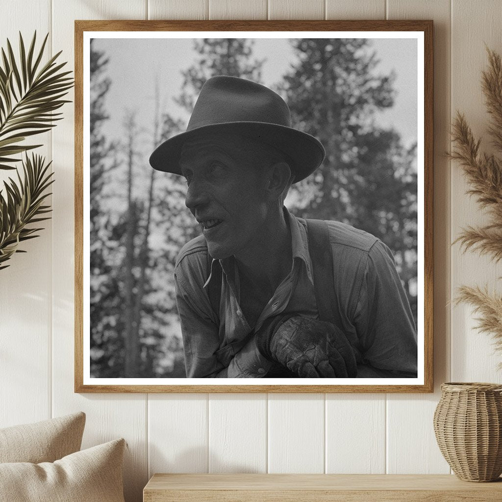 Lumberjack Undercutting Tree Malheur National Forest 1942 - Available at KNOWOL