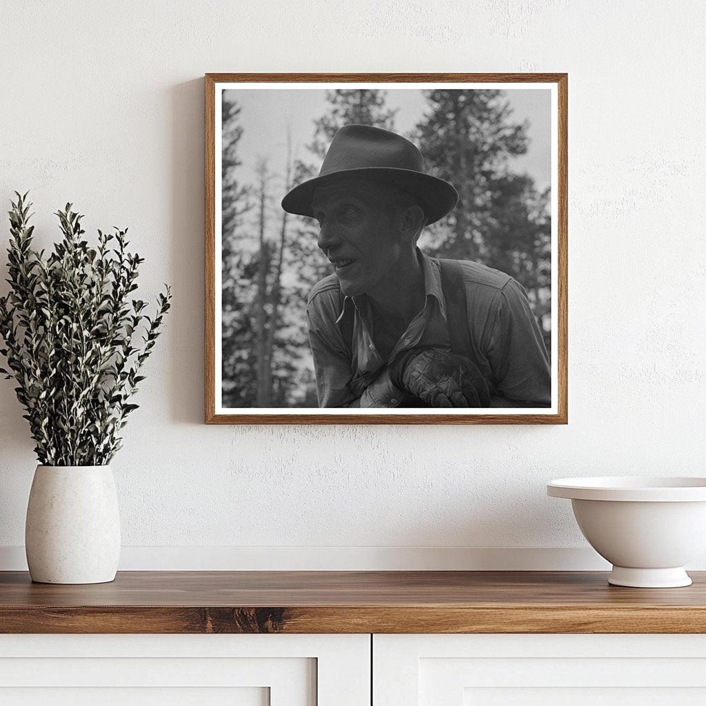 Lumberjack Undercutting Tree Malheur National Forest 1942 - Available at KNOWOL