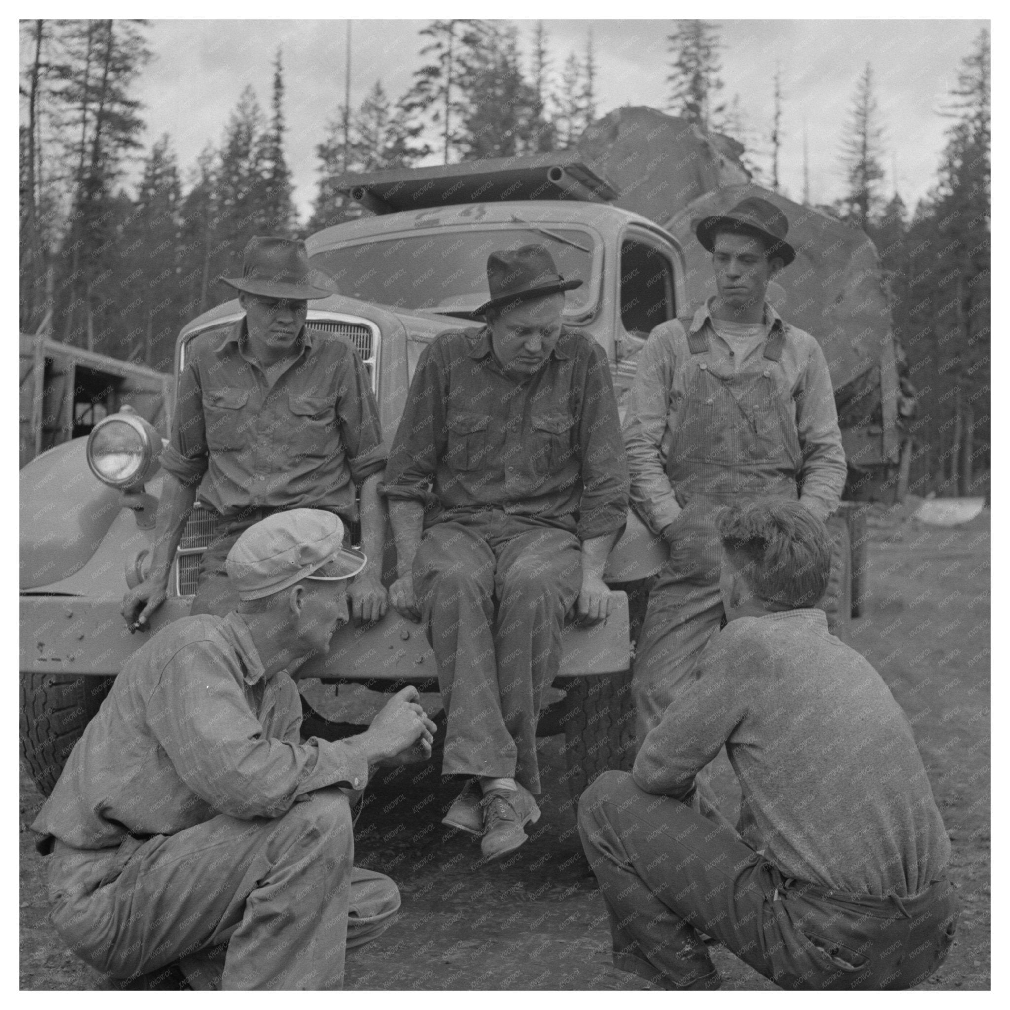 Lumberjacks and Boys in Malheur National Forest 1942 - Available at KNOWOL