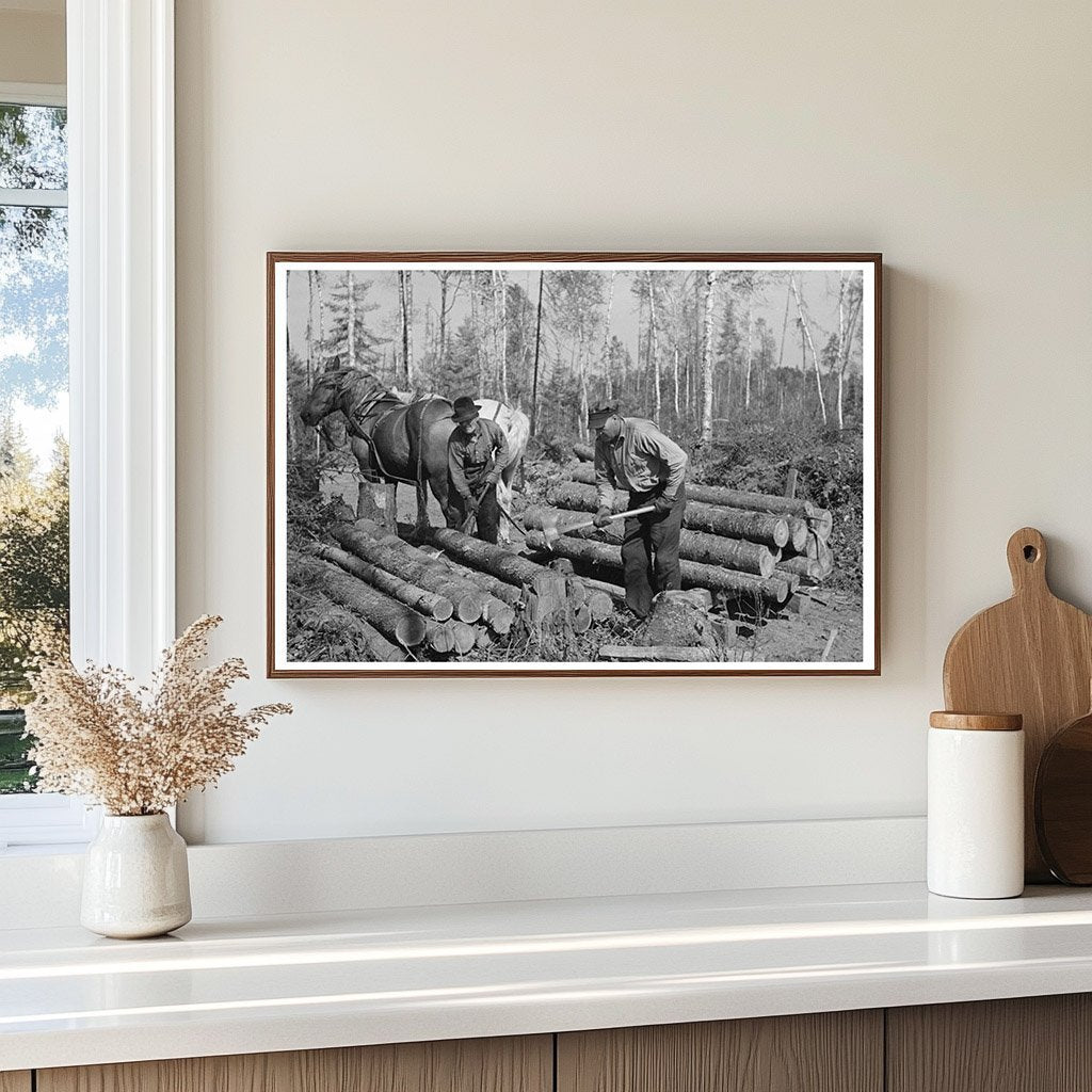 Lumberjacks at Logging Camp Effie Minnesota 1937 - Available at KNOWOL