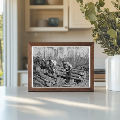 Lumberjacks at Logging Camp Effie Minnesota 1937 - Available at KNOWOL