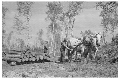 Lumberjacks at Pulpwood Camp Effie Minnesota 1937 - Available at KNOWOL