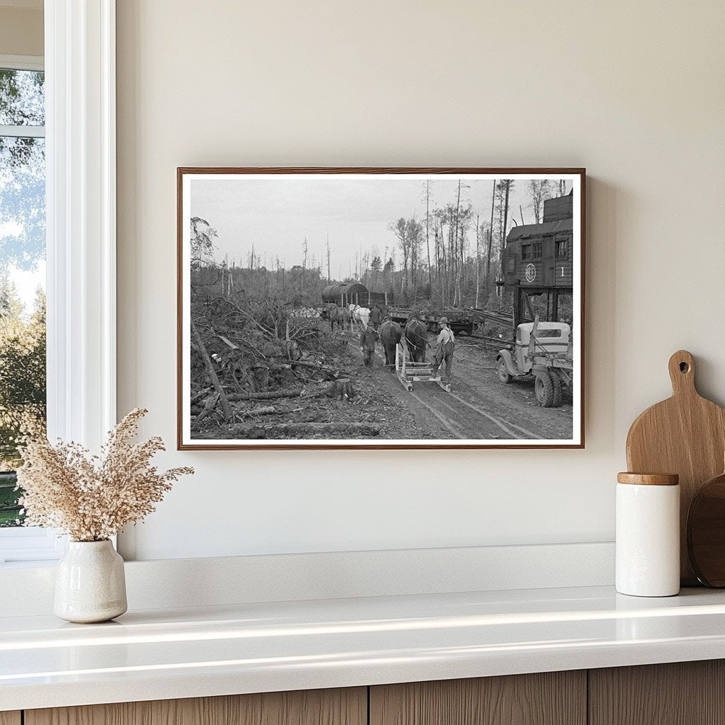 Lumberjacks at Work in Effie Minnesota September 1937 - Available at KNOWOL