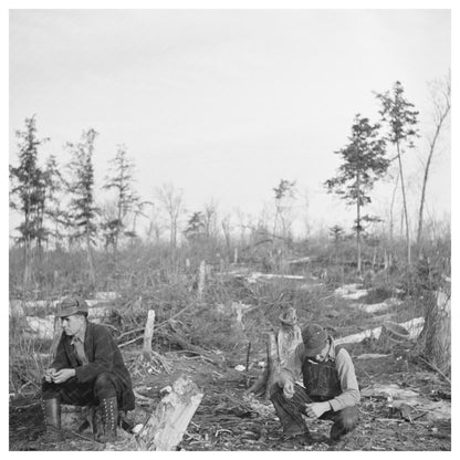 Lumberjacks in Forest County Wisconsin April 1937 Photo - Available at KNOWOL