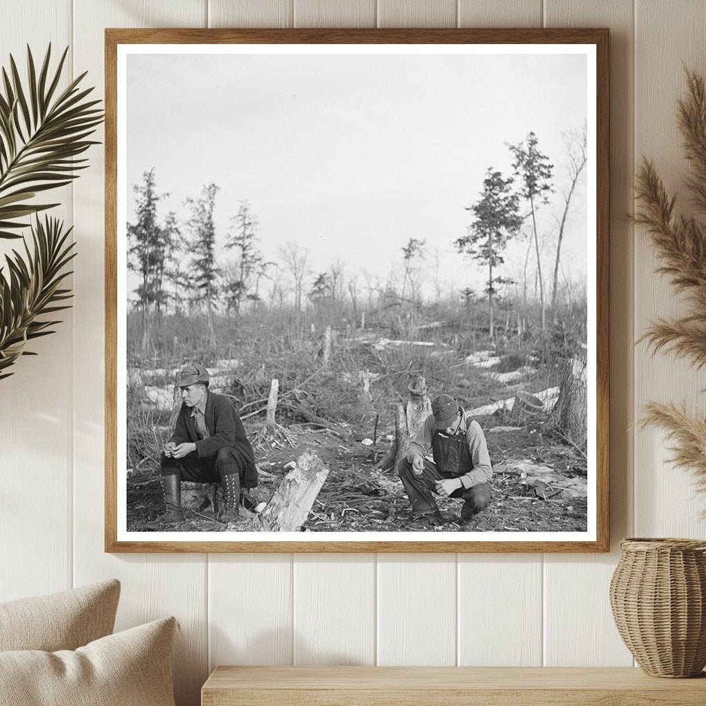 Lumberjacks in Forest County Wisconsin April 1937 Photo - Available at KNOWOL